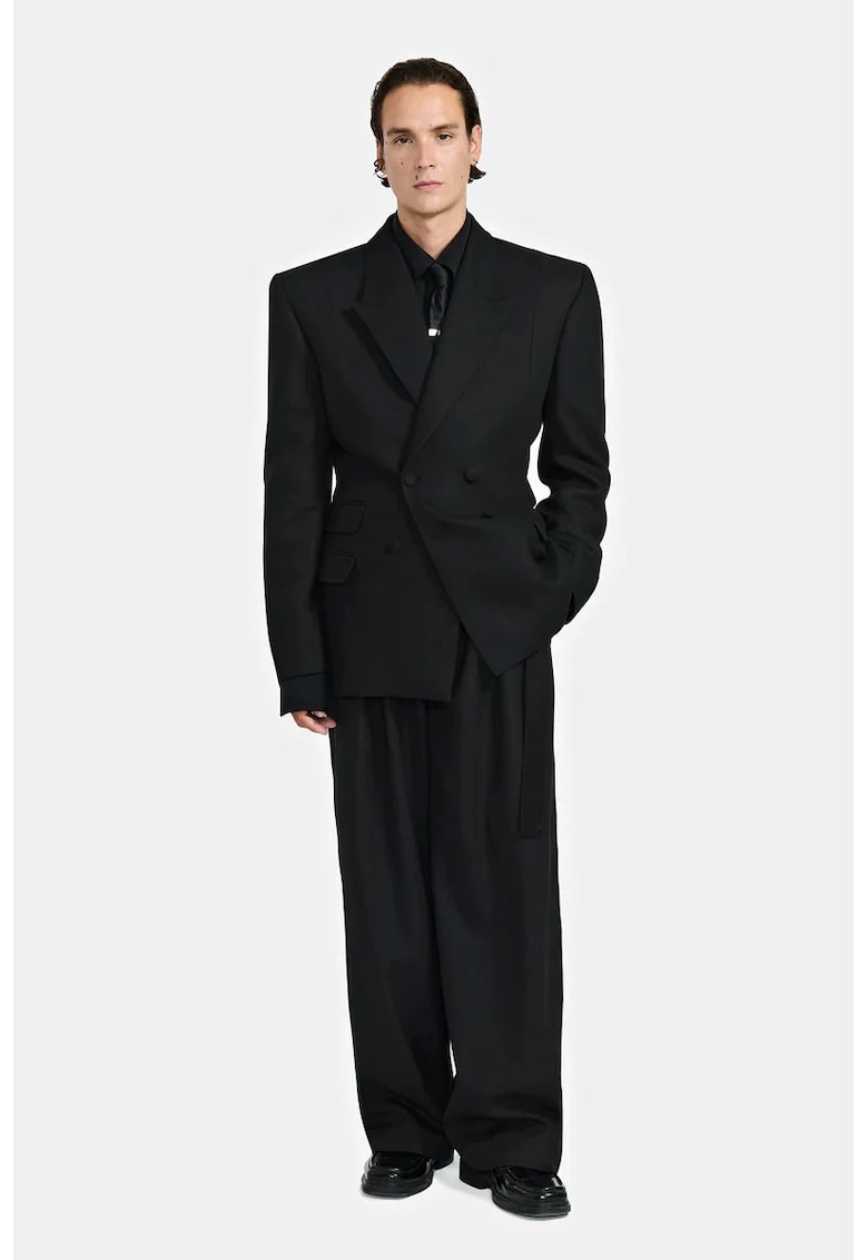 Sacou regular fit cu închidere la două rânduri de nasturi