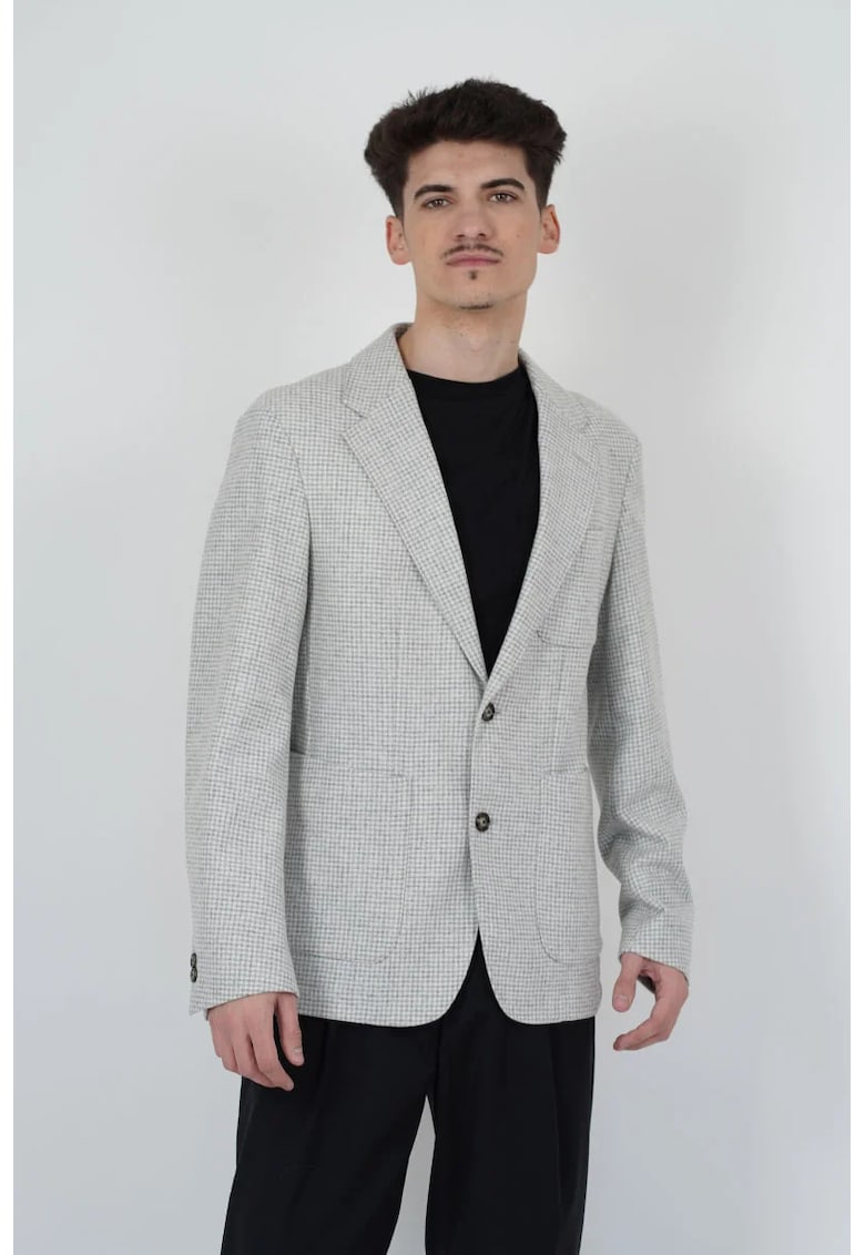 Sacou regular fit - texturat cu închidere la un singur rând de nasturi