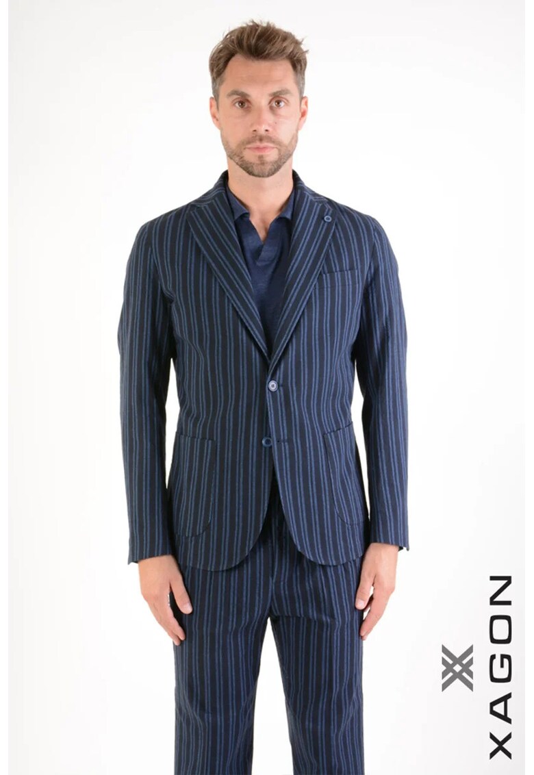 Sacou regular fit - cu imprimeu in dungi