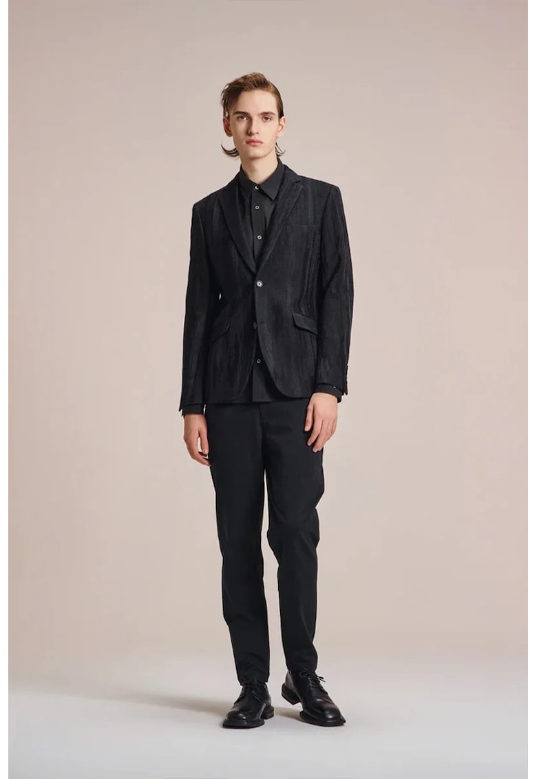 Sacou regular fit cu buzunare frontale