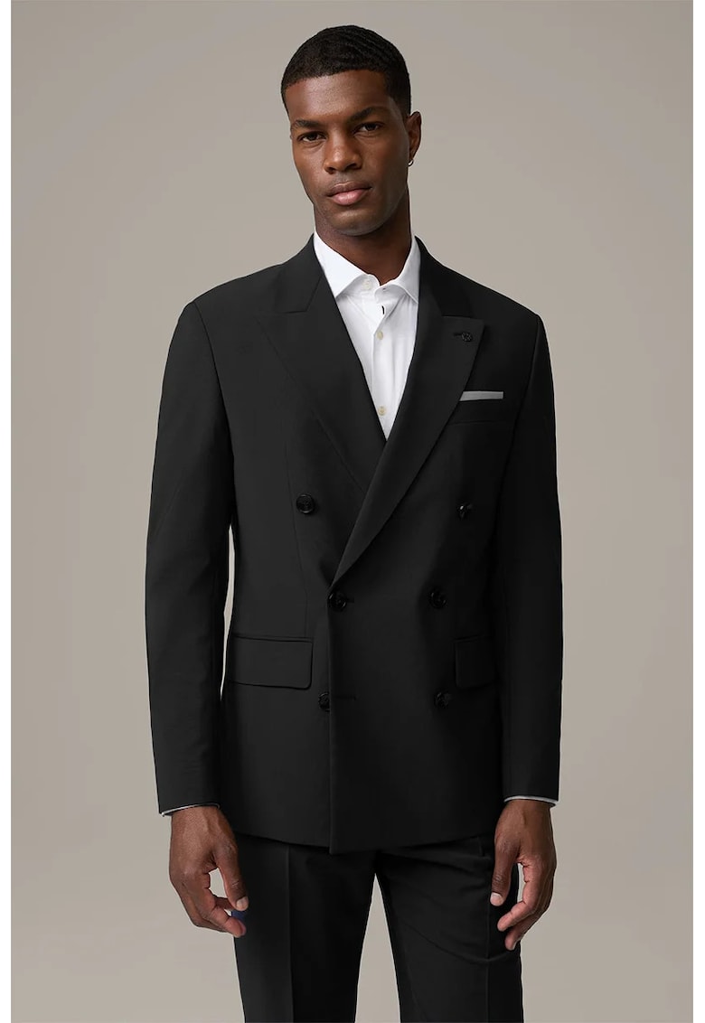 Sacou regular fit la două rânduri de nasturi