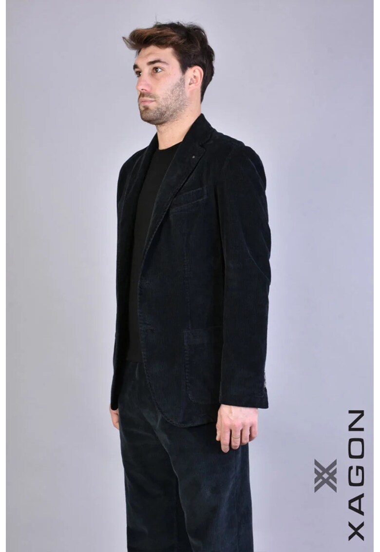 Sacou regular fit cu închidere la un singur rând de nasturi - Negru