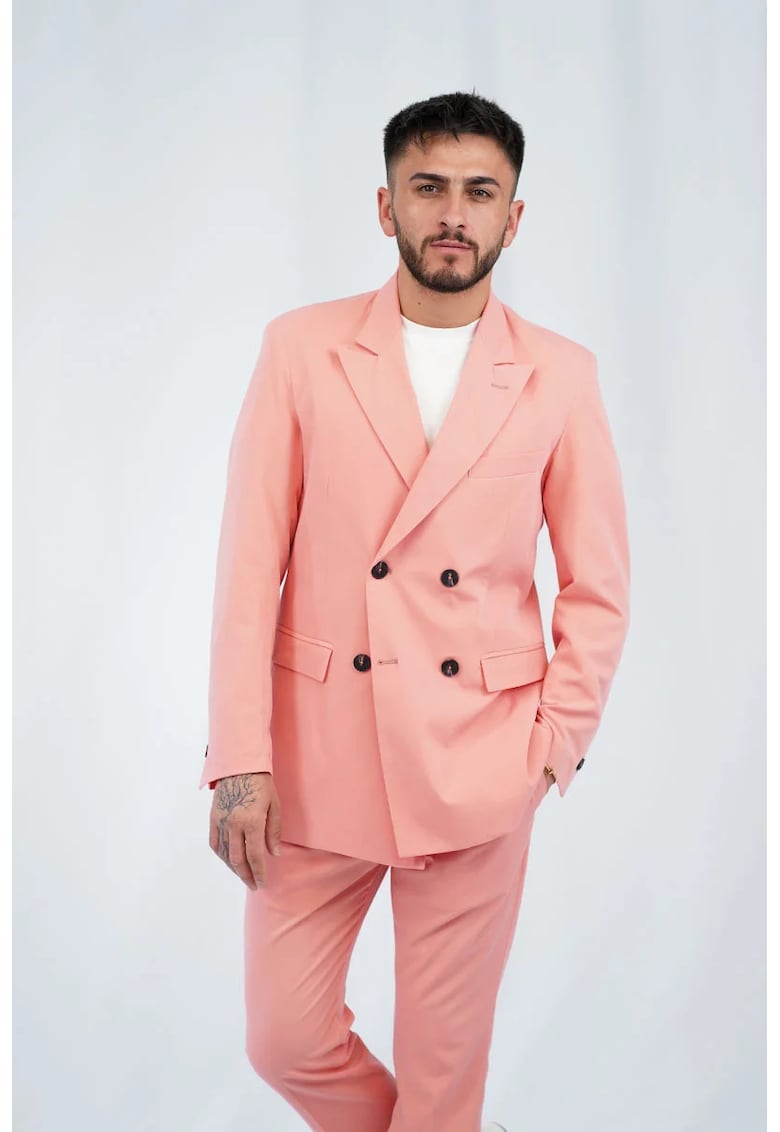 Sacou regular fit pastelat