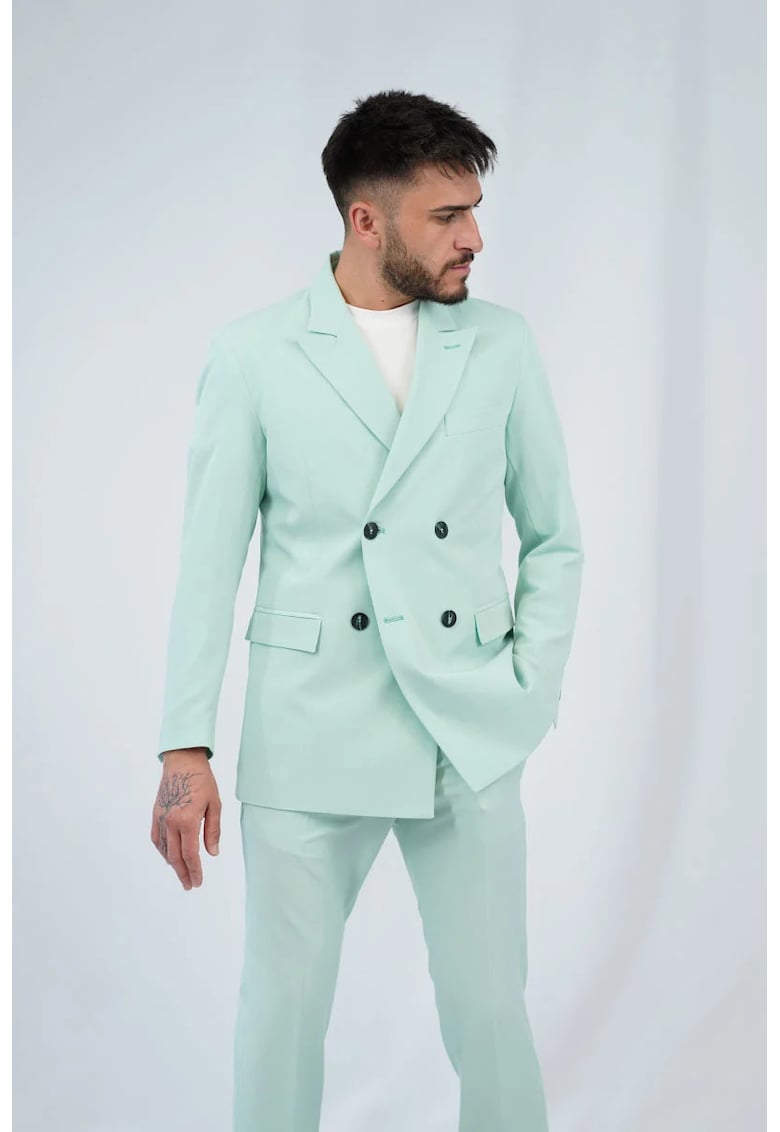 Sacou regular fit pastelat