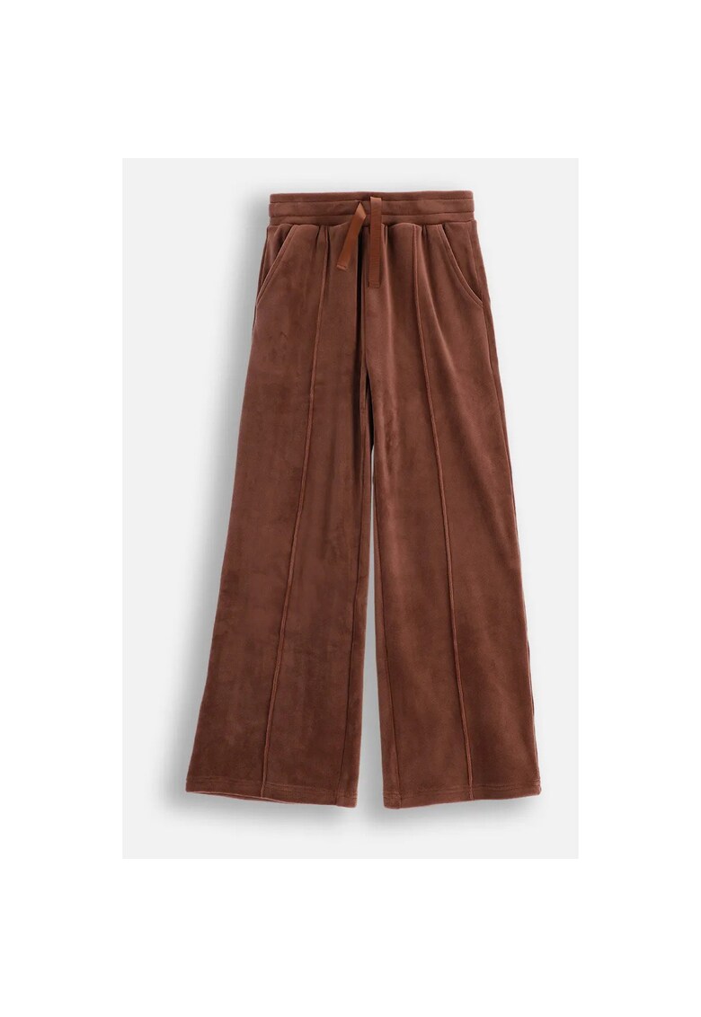 Pantaloni lejeri cu aspect catifelat