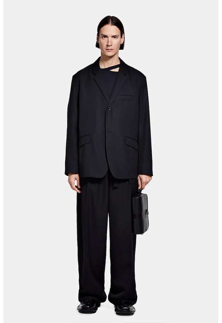 Sacou clasic în doi nasturi - semi-căptușit - Negru