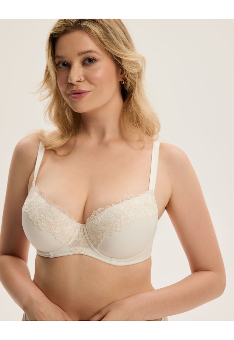 Sutien push-up alb Century