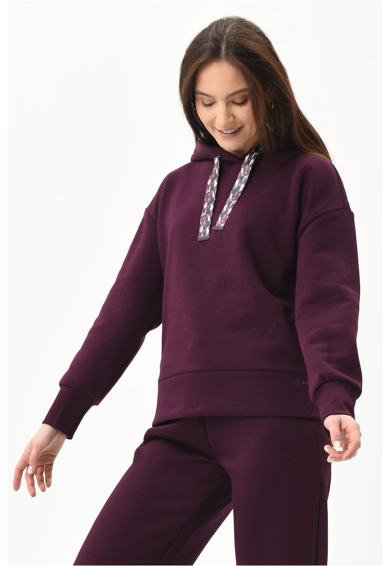 Hanorac dama cu gluga - B-Rosi - Bordo