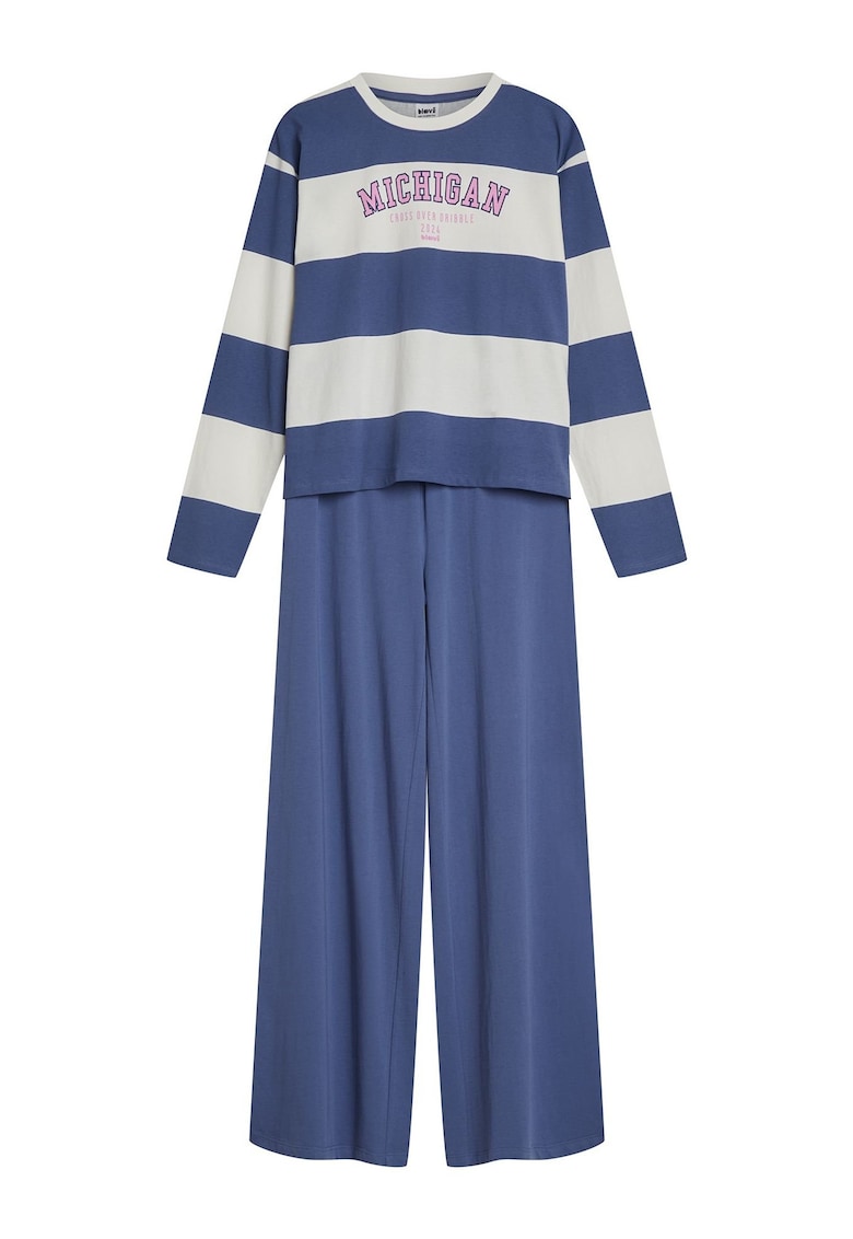 Pijama dama Albastru-alb Kelby