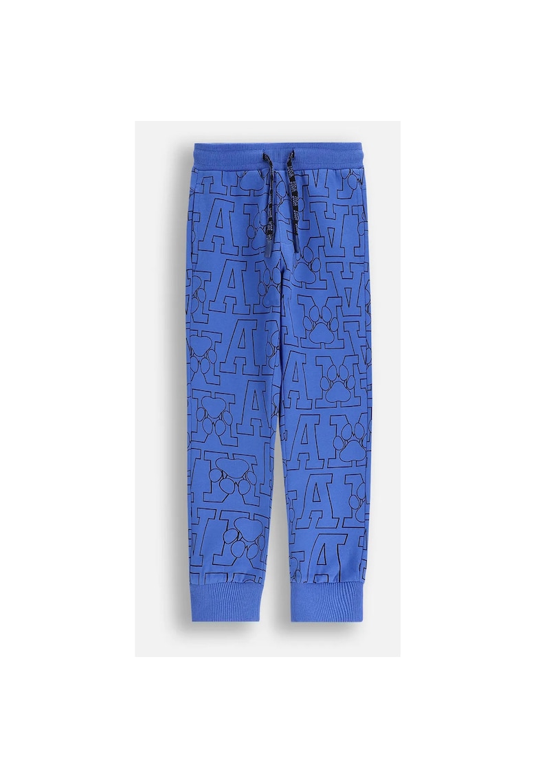 Pantaloni sport cu imprimeu si talie ajustabila
