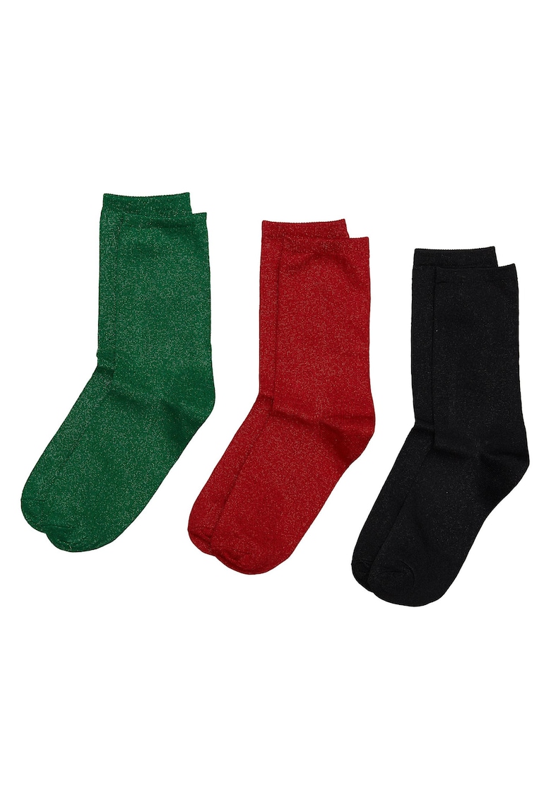 Sosete dama - rosu verde negru Glow