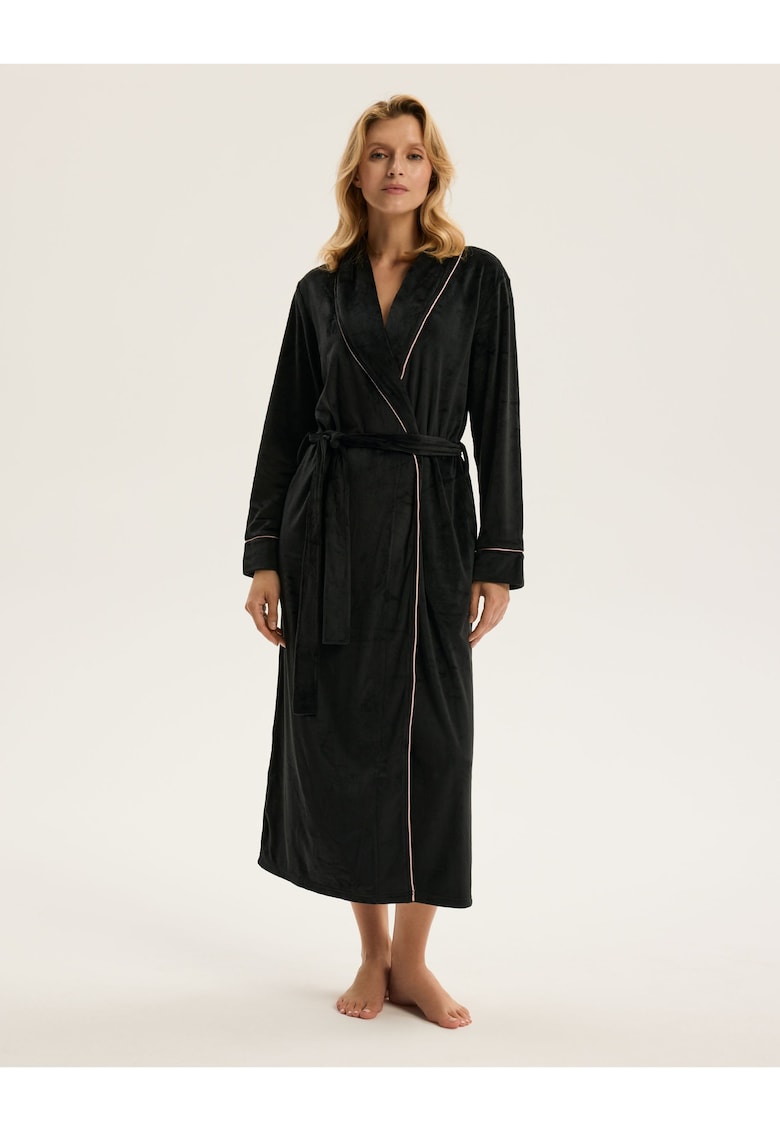 Halat de baie dama Negru Reva 2