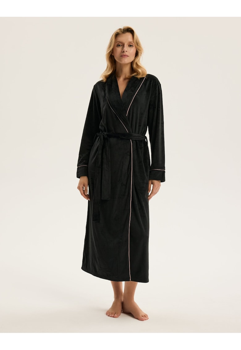 Halat de baie dama Negru Reva 2