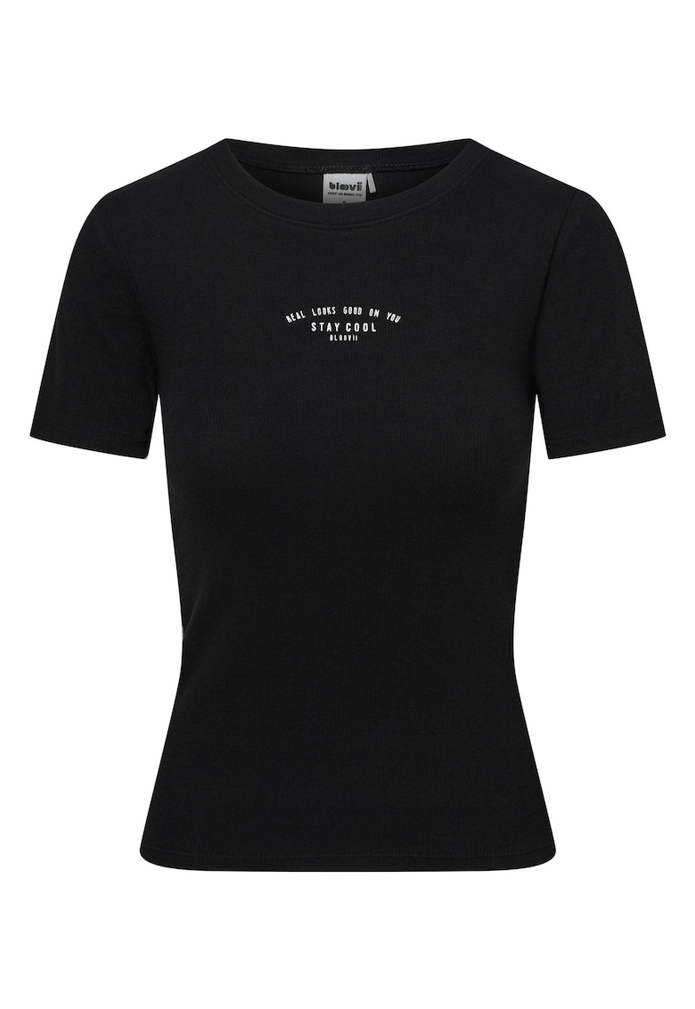 Tricou dama slim fit Negru Lann