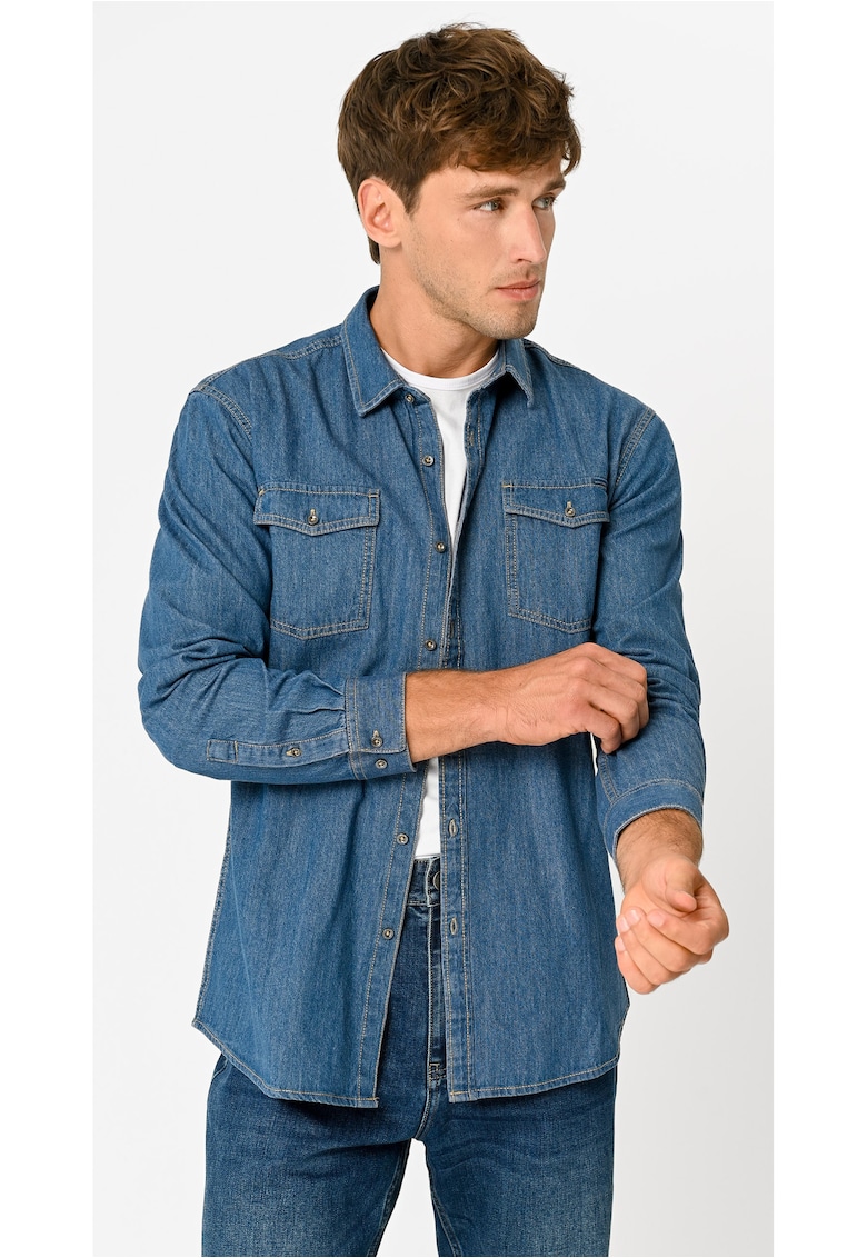 Camasa barbati - denim - Regular Fit - K-Teny - Albastru