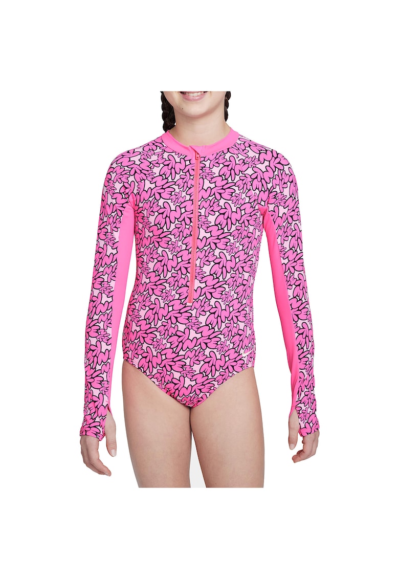 Costum de baie fete Bubble Script - Roz