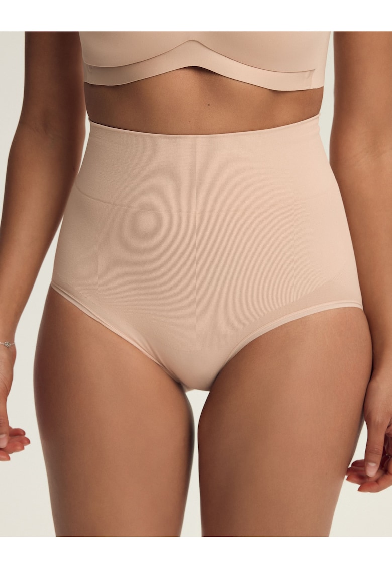 Chiloti modelatori cu talie inalta - Bej - Shrinky