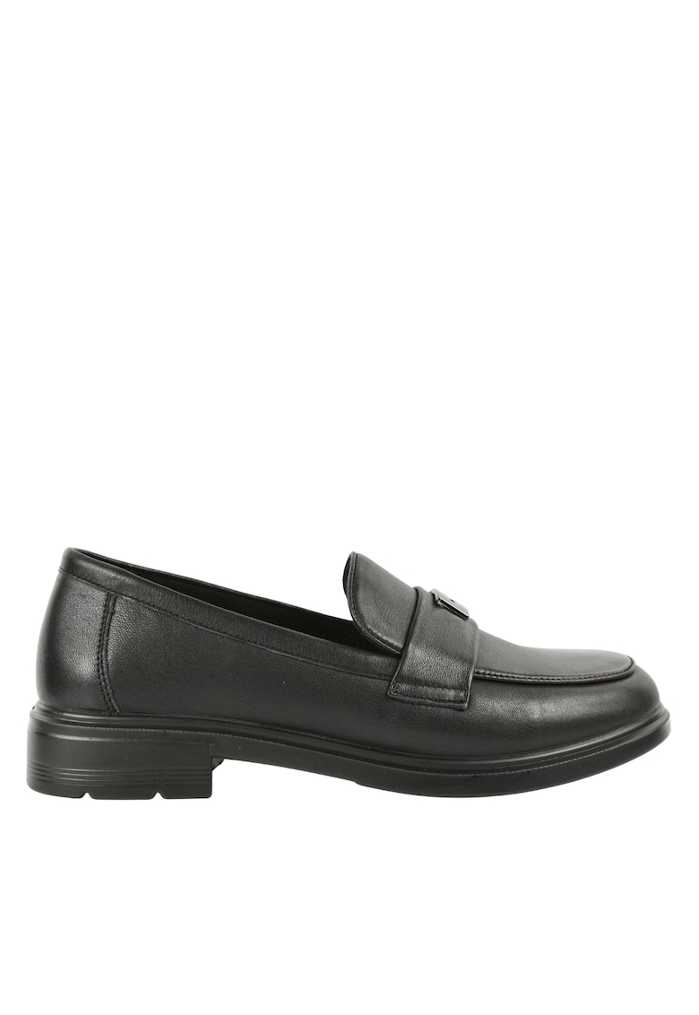 Pantofi casual - dama - J970013A - negru - piele naturala