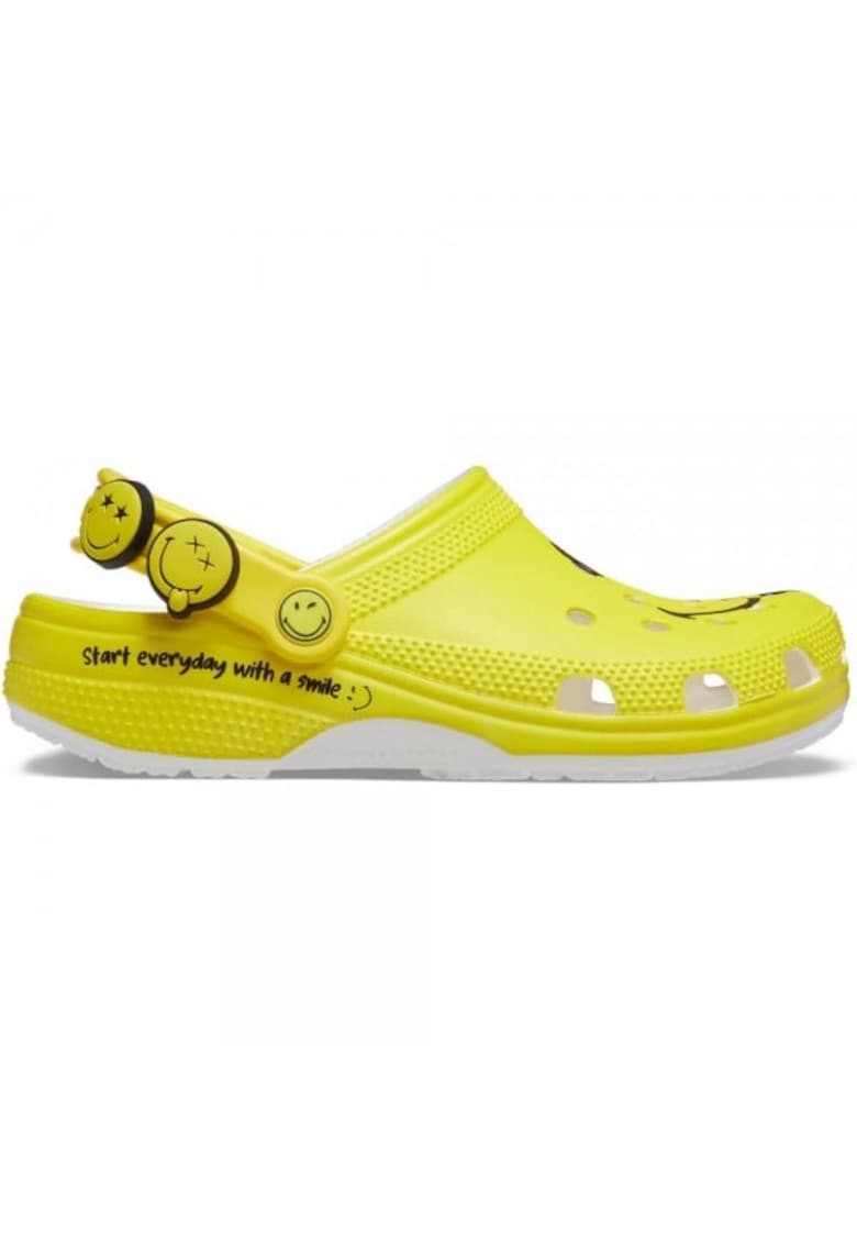Saboti Classic Smiley 2 Clog 48-49 EU - M13 US Alb - White/Multi