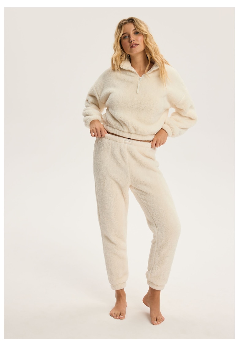 Pantaloni dama Alb Crem Giggle - Alb