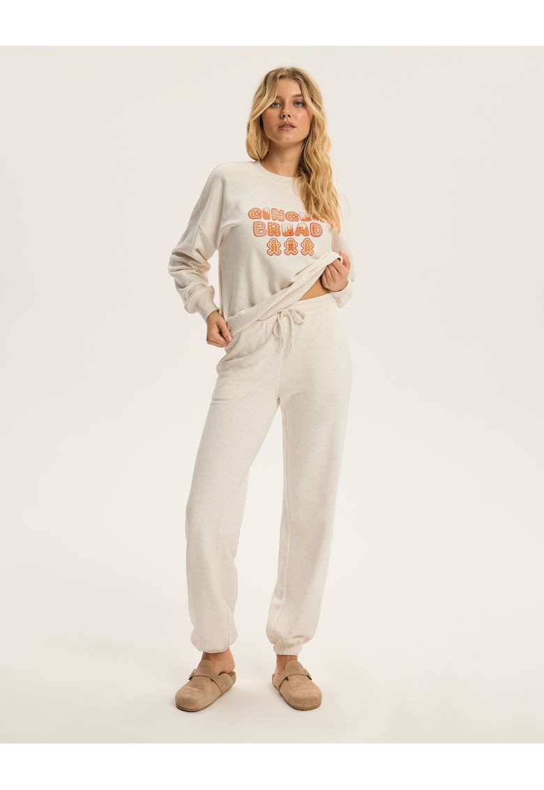 Pantaloni dama Alb Crem Cinnamon - Alb