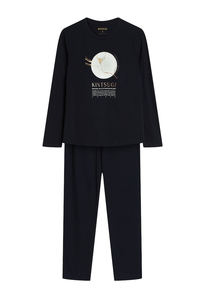 Pijama dama Dairoku -  Negru - Bumbac