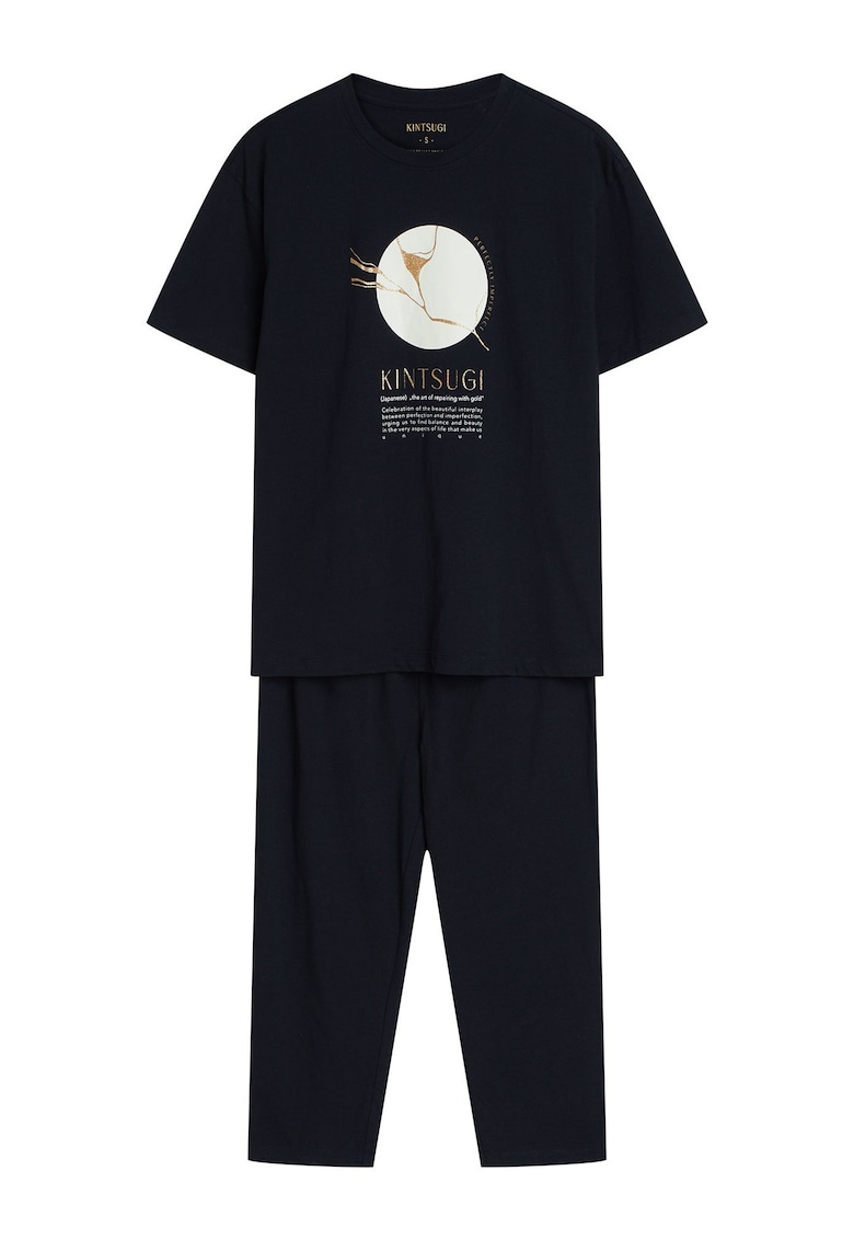 Pijama dama Dairoku - Bumbac - Negru Pijama dama Dairoku - Bumbac - Negru