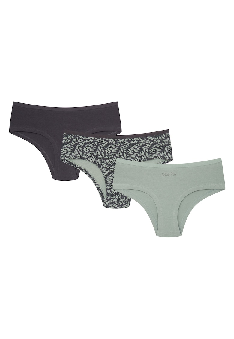 Set chiloti dama 3 perechi - multicolor - bumbac Set chiloti dama 3 perechi - multicolor - bumbac