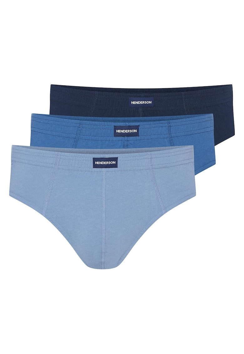 Set slip barbati  3 perechi - albastru - gri - bumbac 100%