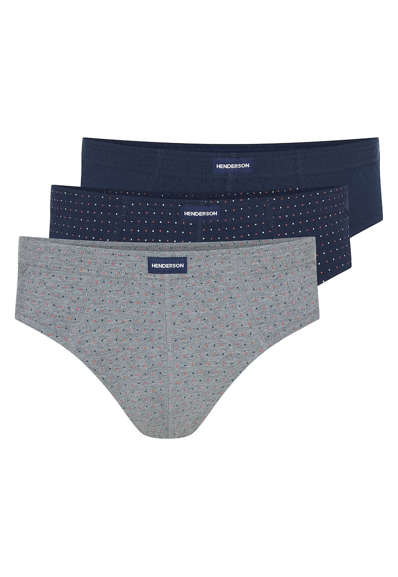 Chiloti de barbati set de 3 perechi  multicolor - bumbac - croiala regular fit