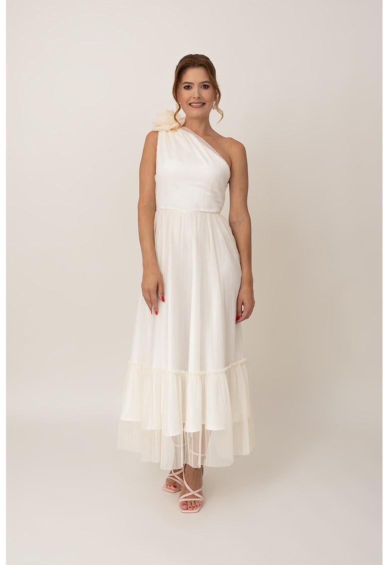 Rochie lunga cu decolteu pe un umar