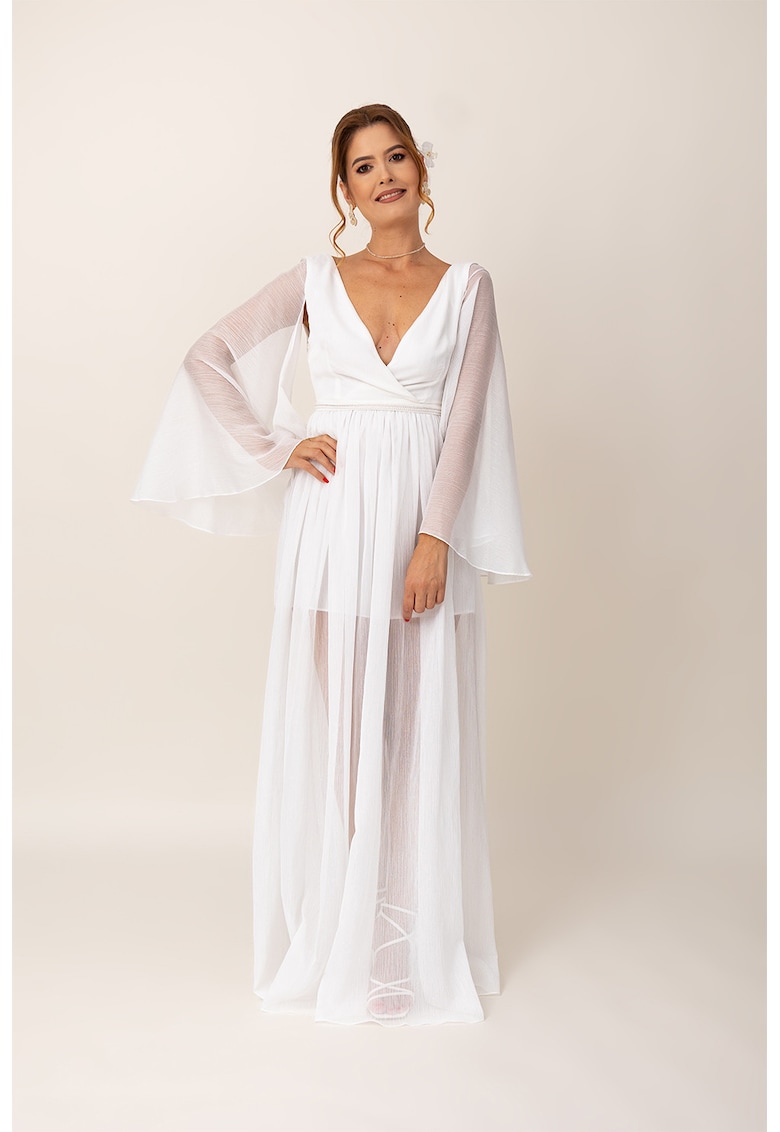 Rochie maxi cu decolteu in V