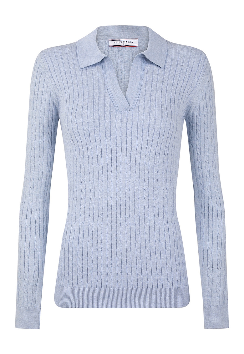 Pulover slim-fit cu model torsade