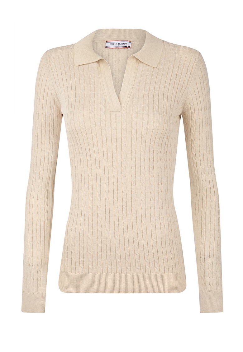 Pulover slim-fit cu model torsade