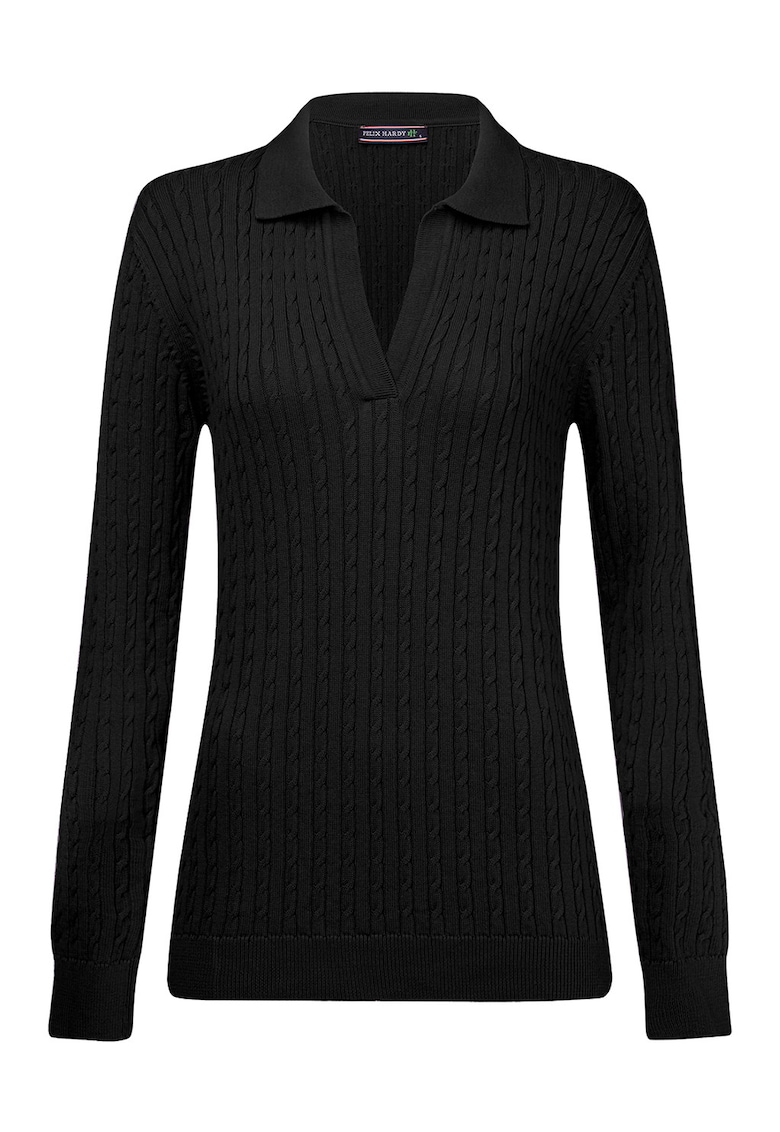 Pulover slim-fit cu model torsade