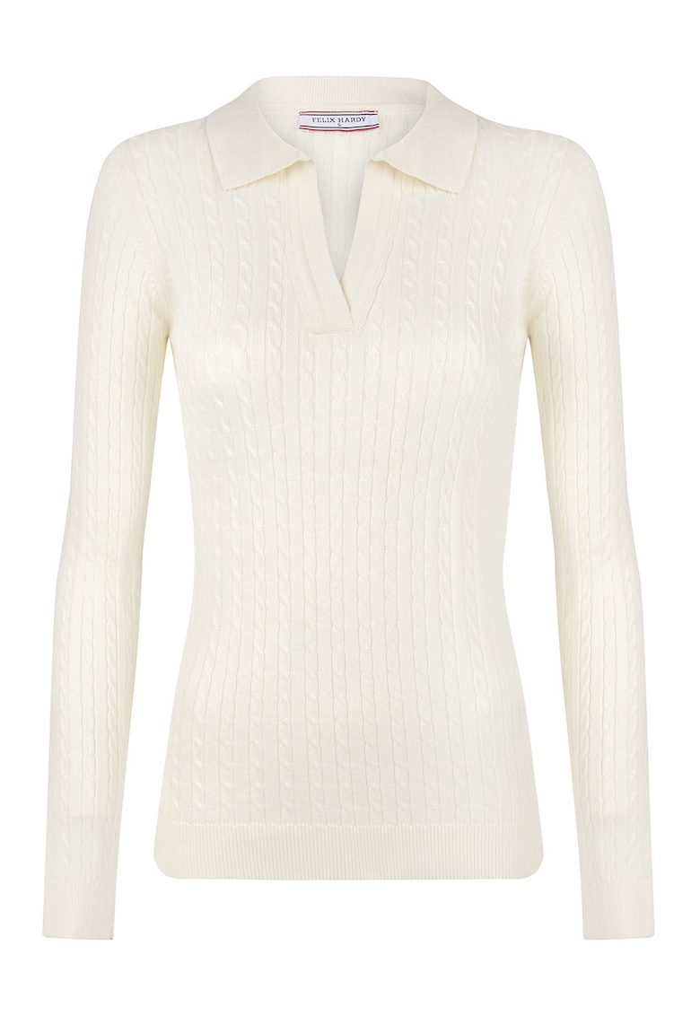 Pulover slim-fit cu model torsade