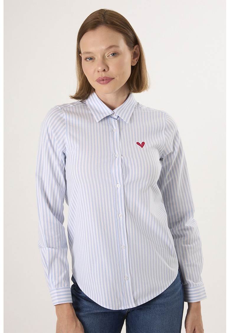 Camasa din amestec de bumbac cu dungi