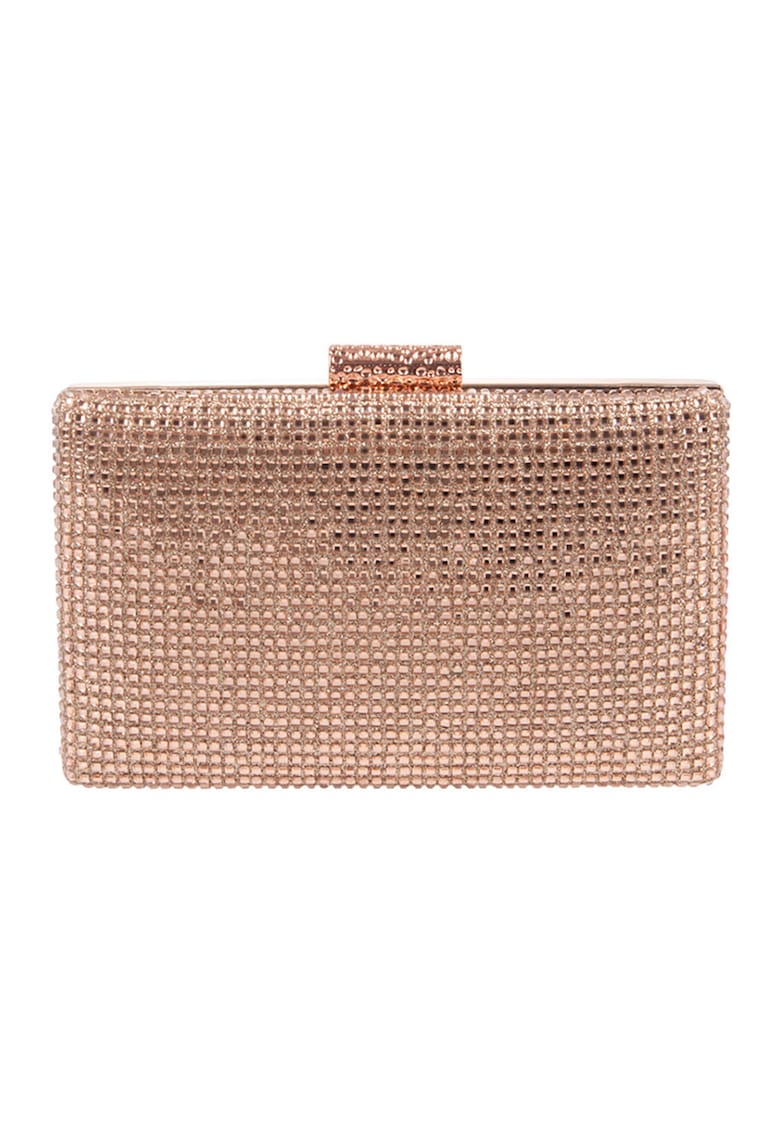 Geaanta miniaudiere cu strasuri - Auriu rose