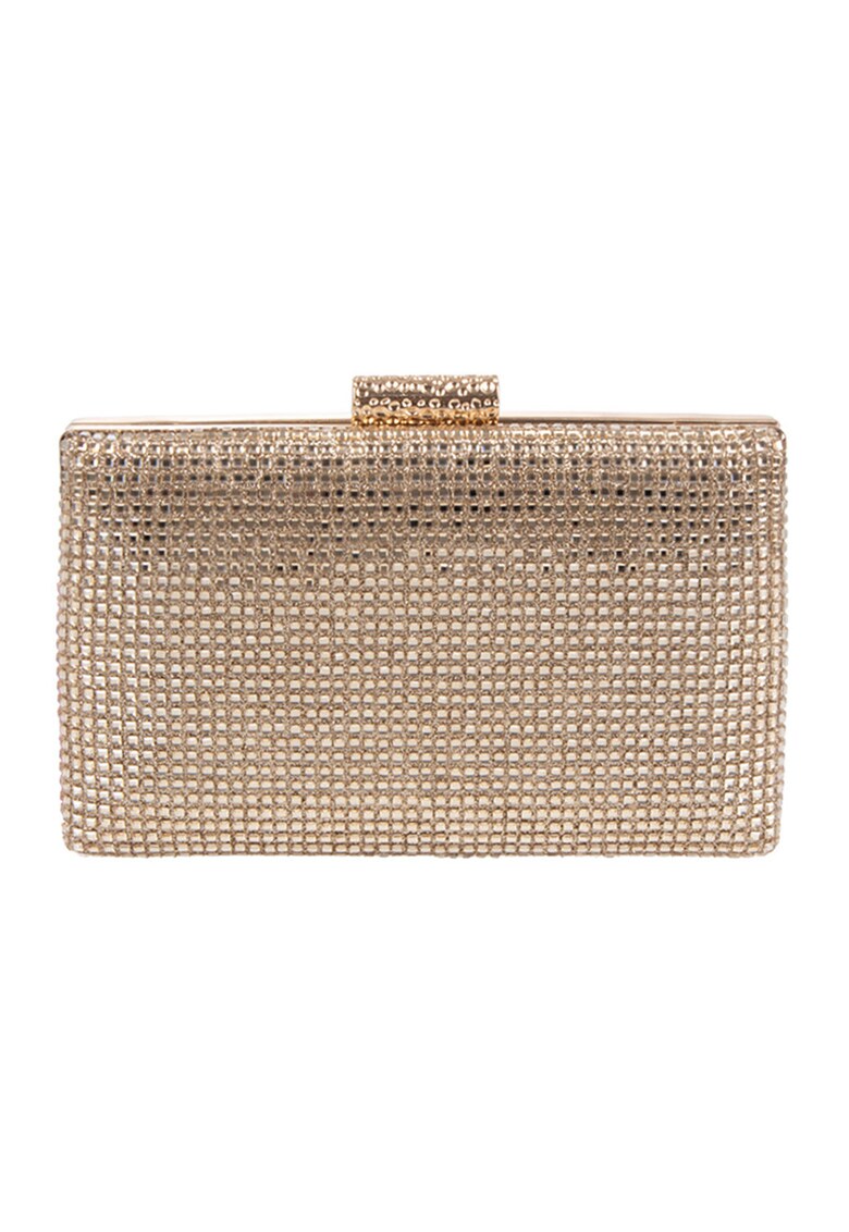 Geaanta miniaudiere cu strasuri - Auriu