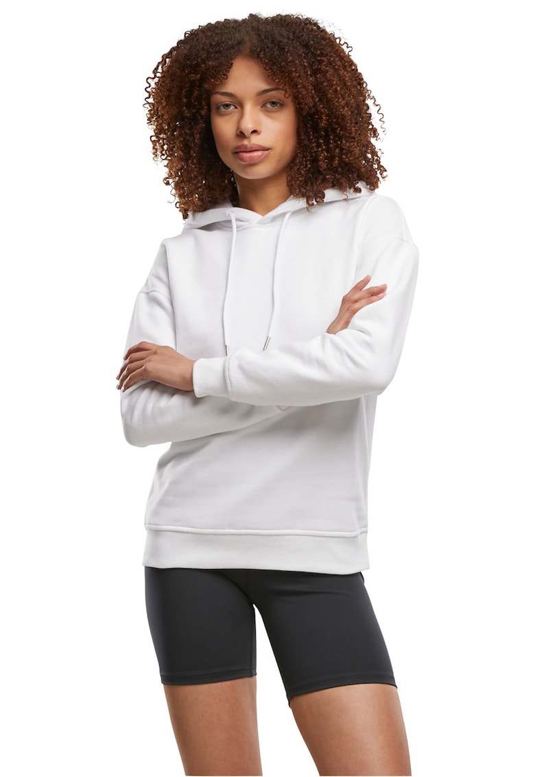 Hanorac cu maneci cazute - Alb