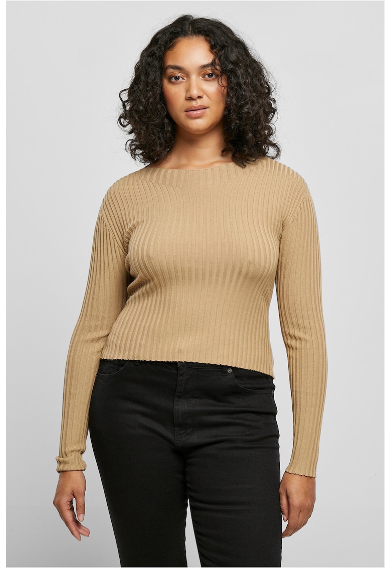 Pulover cu detaliu rasucit pe spate