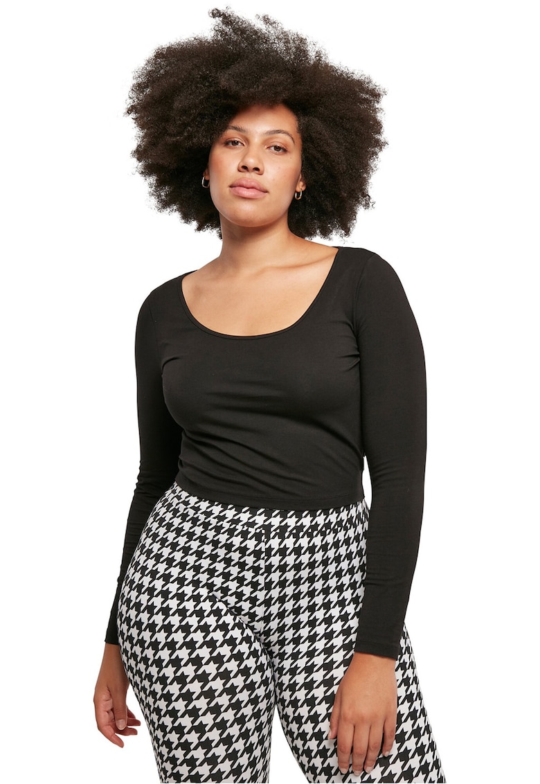 Bluza crop cu decolteu rotund