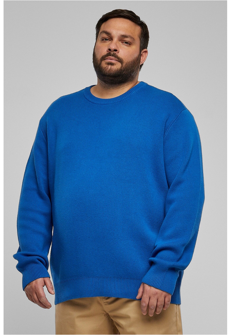 Pulover uni cu decolteu la baza gatului - Albastru royal