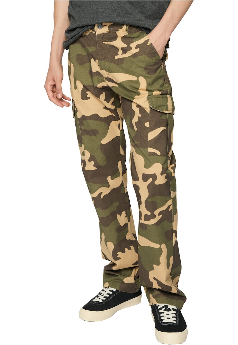 Pantaloni cargo camuflaj - Kaki inchis