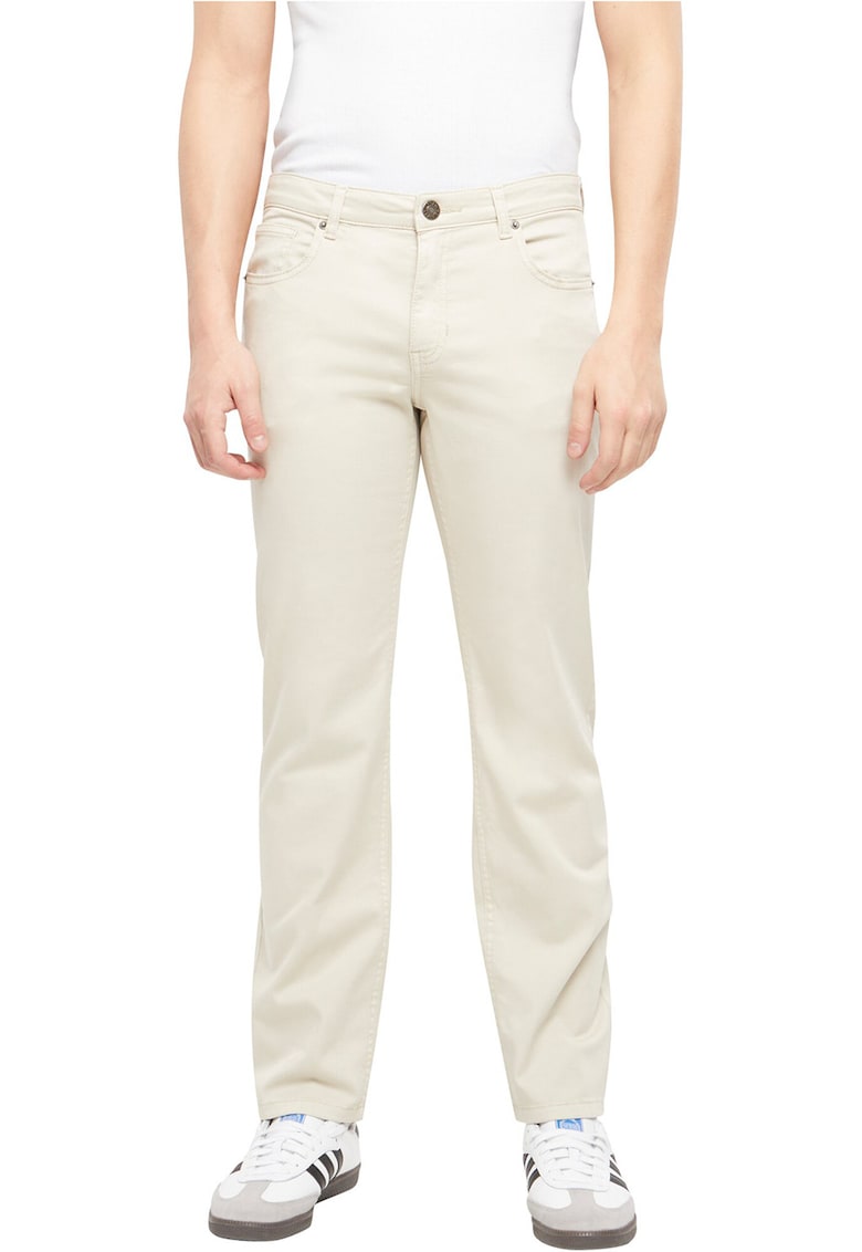 Blugi drepti cu buzunare - Maro nisip