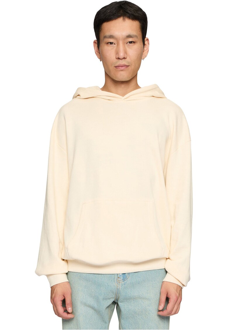 Hanorac din amestec de bumbac cu buzunar kangaroo - Maro nisip