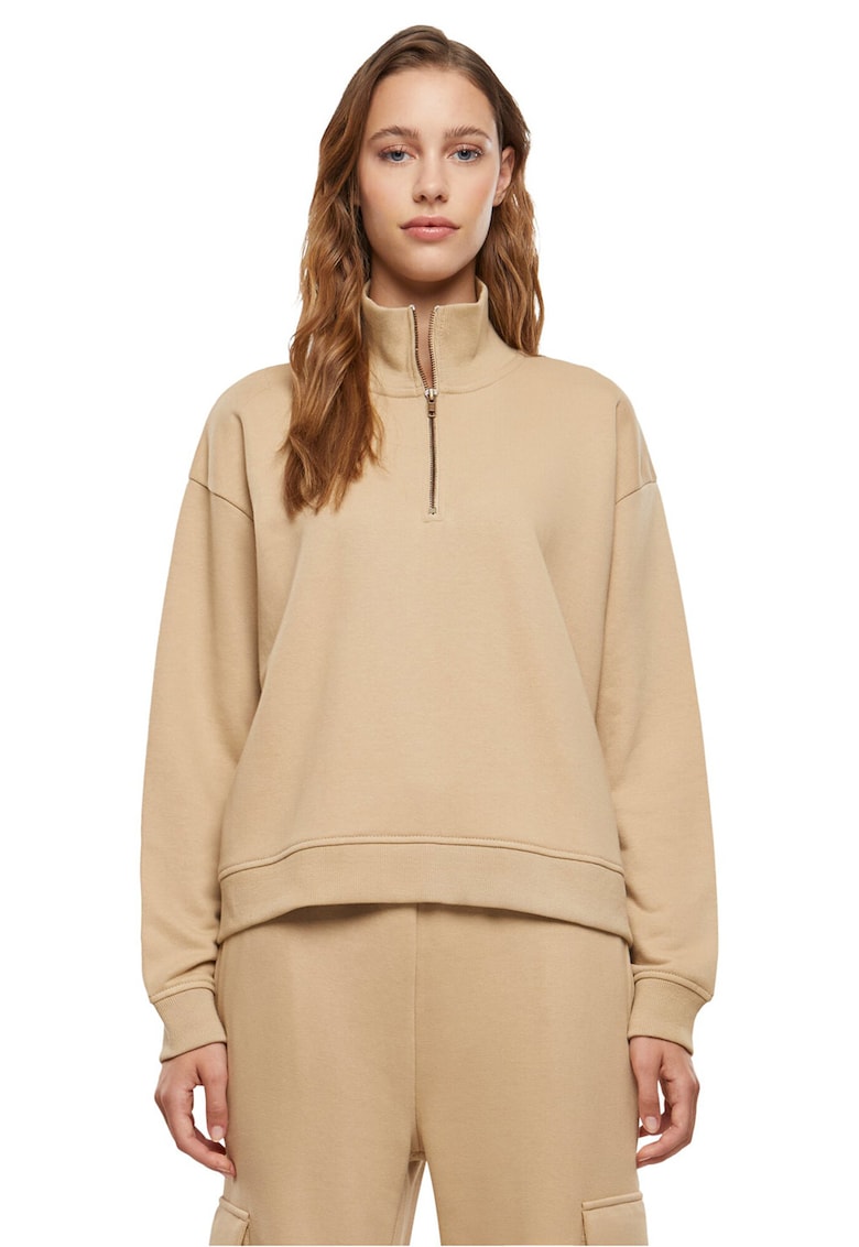 Bluza de trening uni din amestec de bumbac