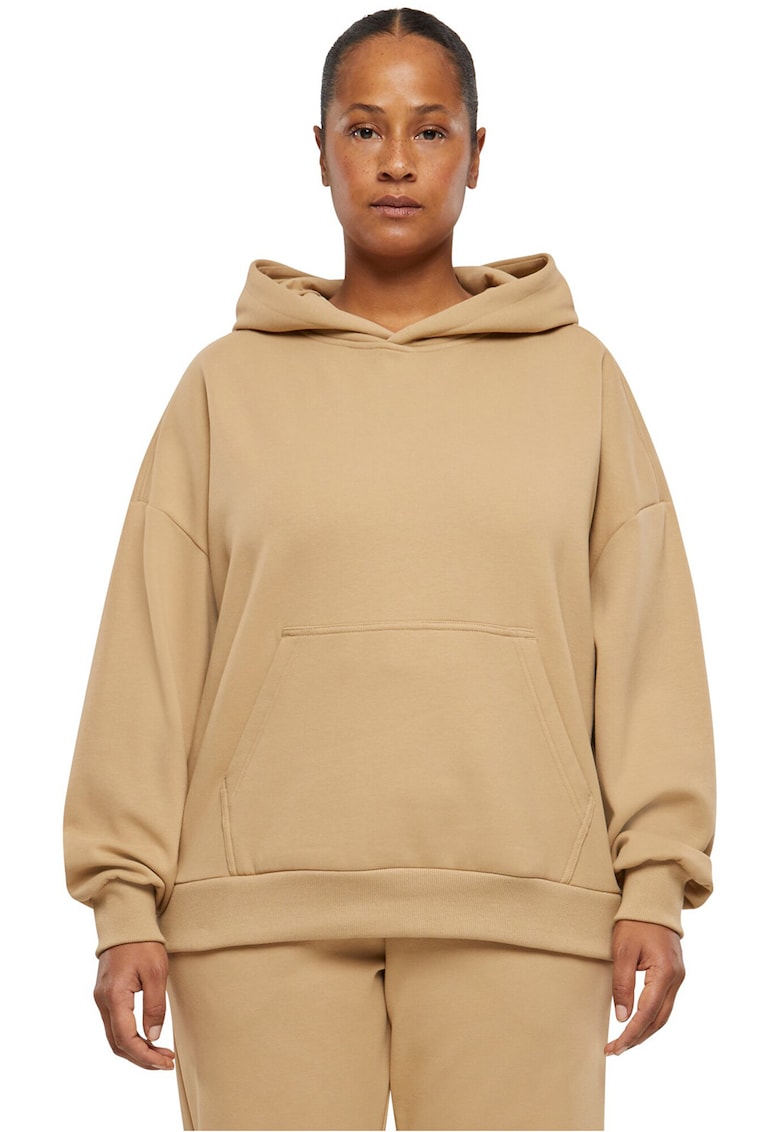 Hanorac cu buzunar kangaroo - Bej inchis