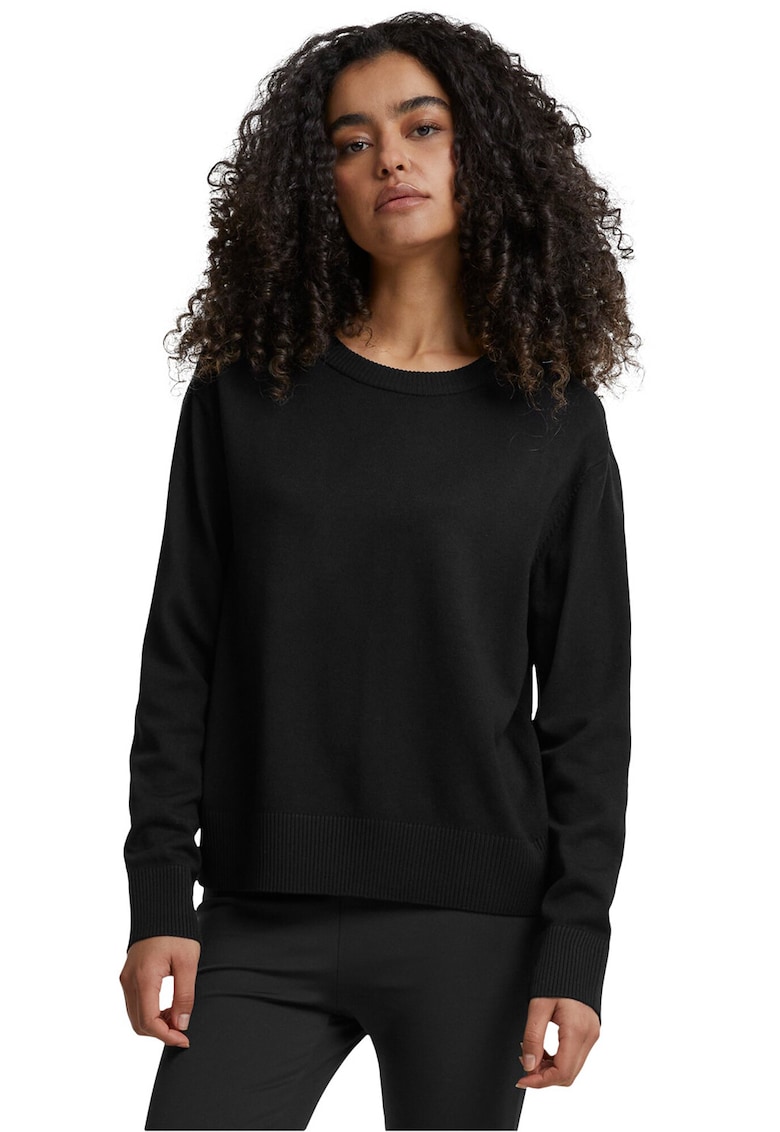 Pulover uni tricotat fin