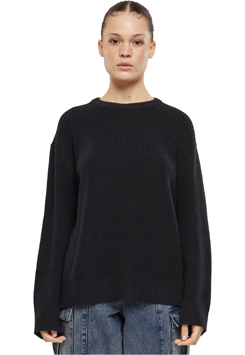 Pulover cu maneci cazute - Negru